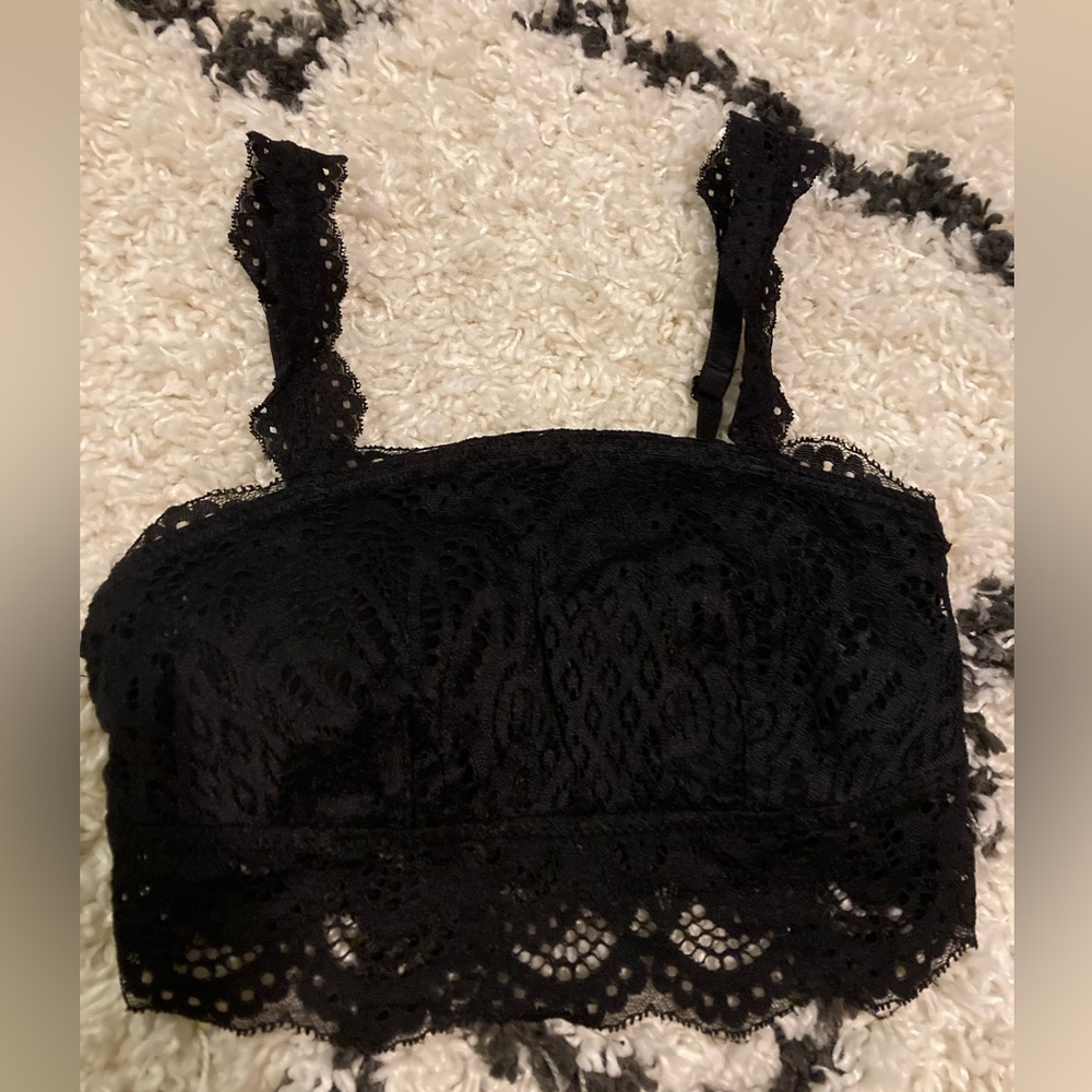 Black lace Maurices bralette